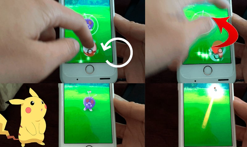 pokeball con efecto en pokemon go